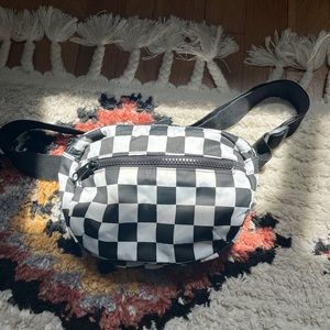 checkered fanny pack